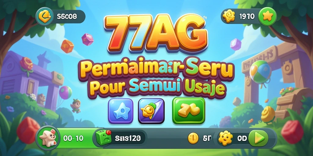 Gameplay 77AG yang seru dengan tantangan match-3.
